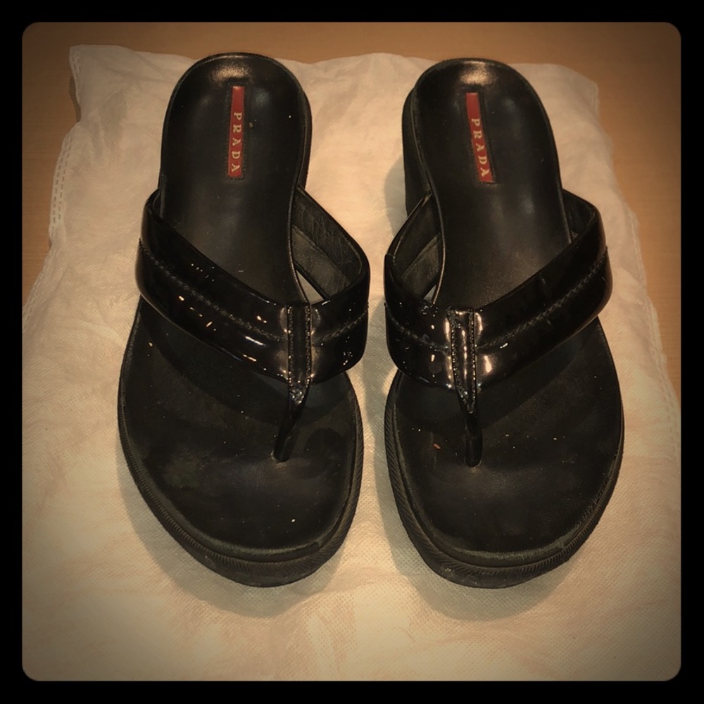 Prada Women’s Wedge Flip Flops
